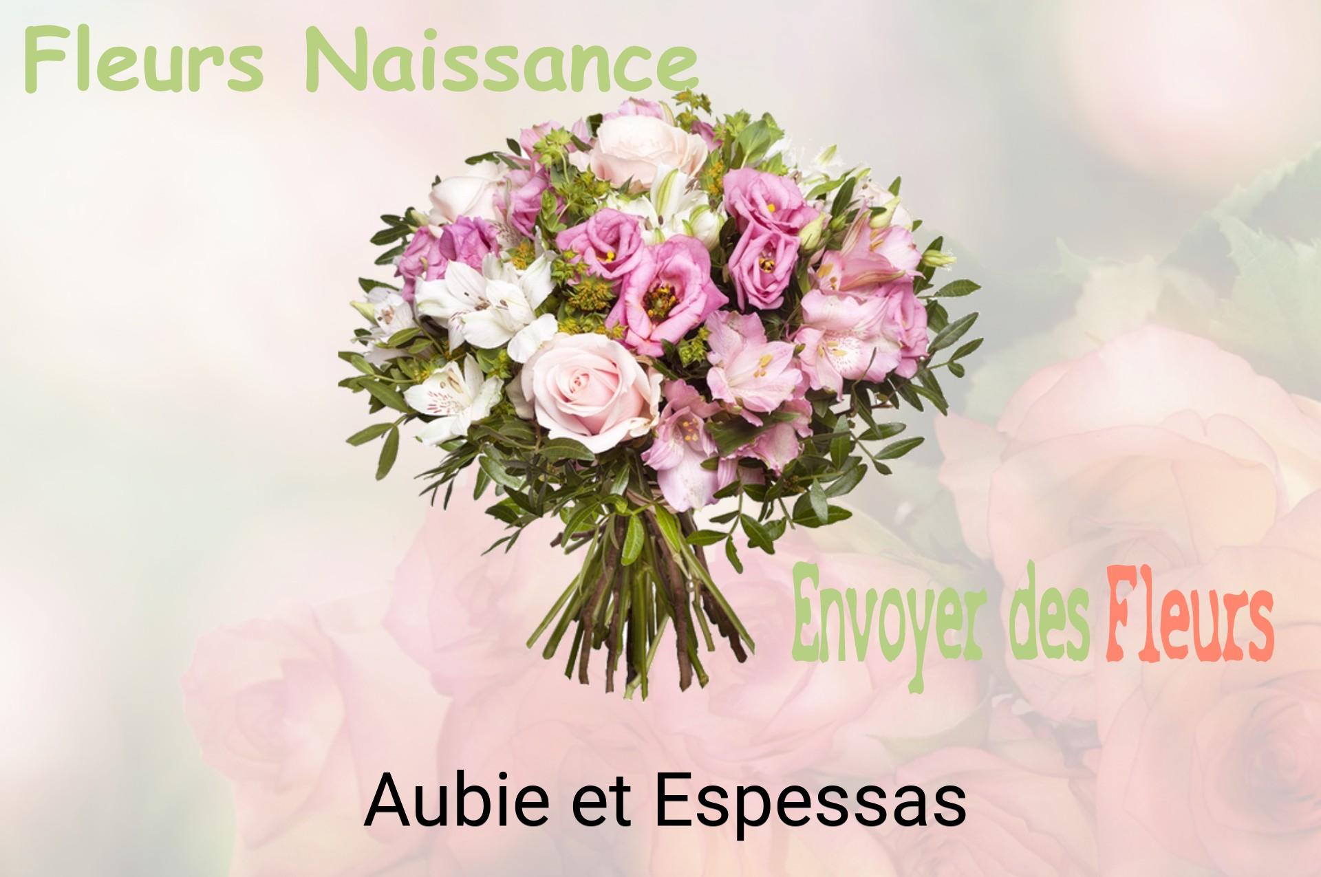 Bouquet de fleurs de naissance livré à Aubie-et-Espessas
