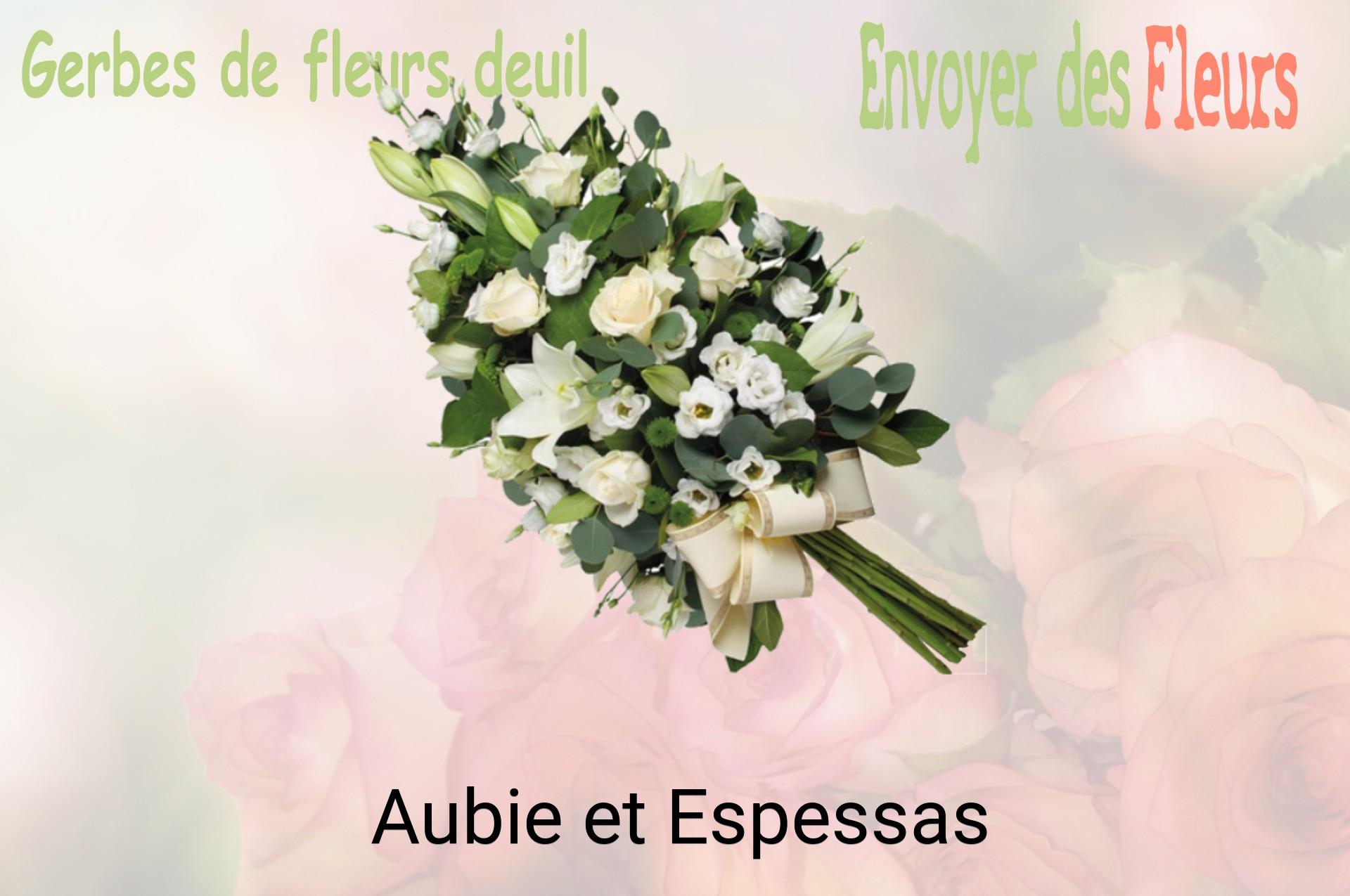 Gerbe de fleurs de deuil livrée à Aubie-et-Espessas